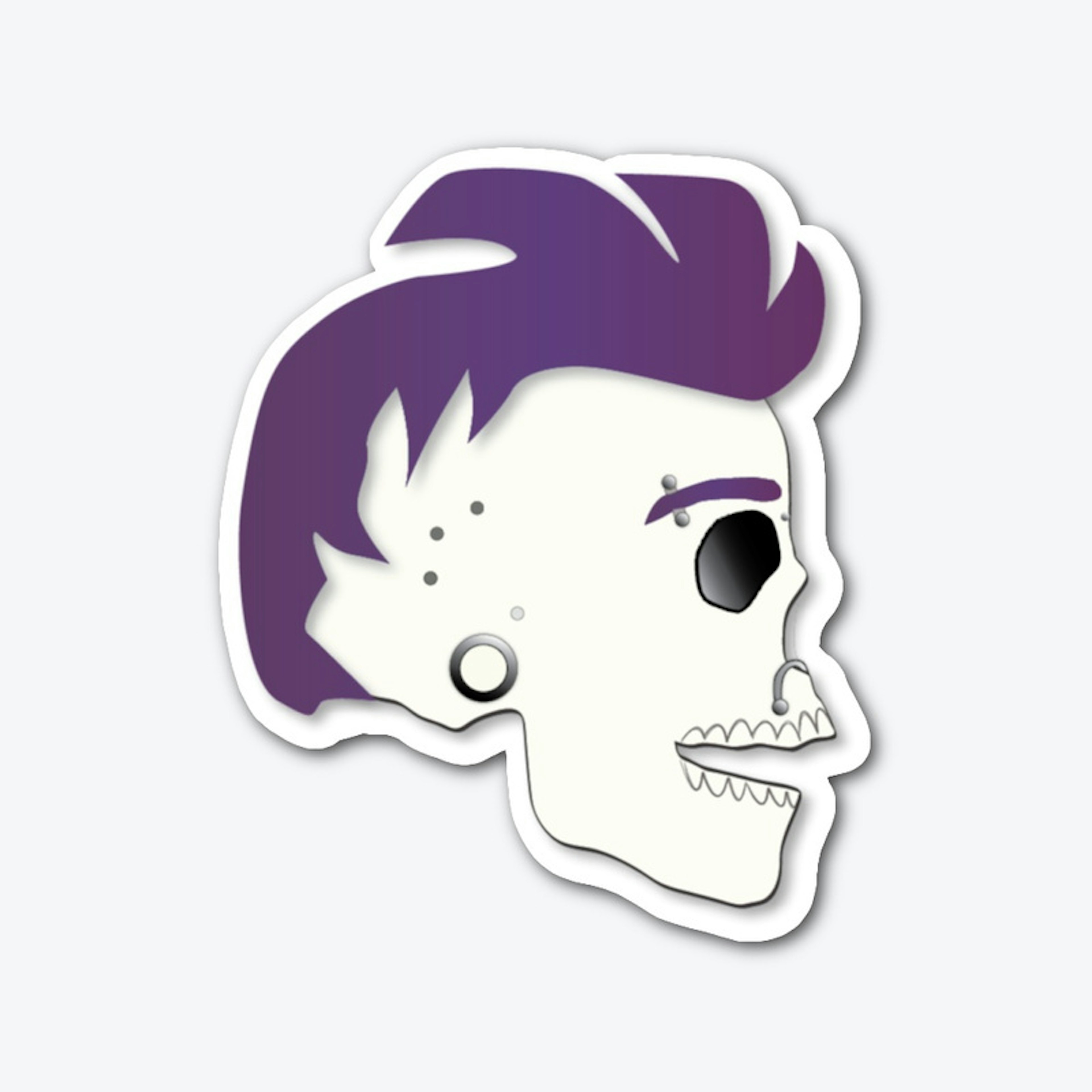Punk Skull Sticker